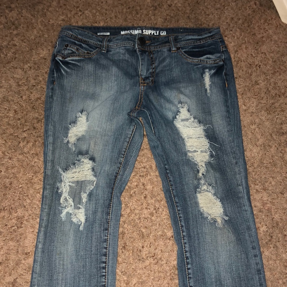 Juniors Mossimo skinny destroyed jeans